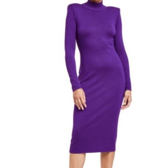 Sergio Hudson Sweater Purple Dress, Various Sizes-NWT - Picture 9 of 11